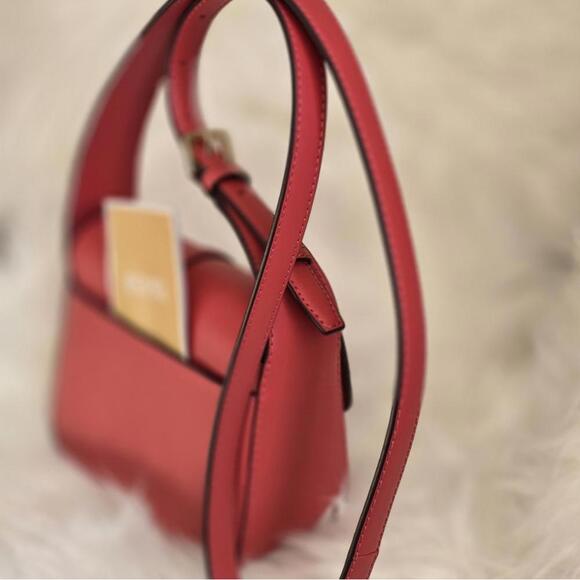 Michael Kors Lyra Small Flap Crossbody Leather Handbag - Picture 4 of 7